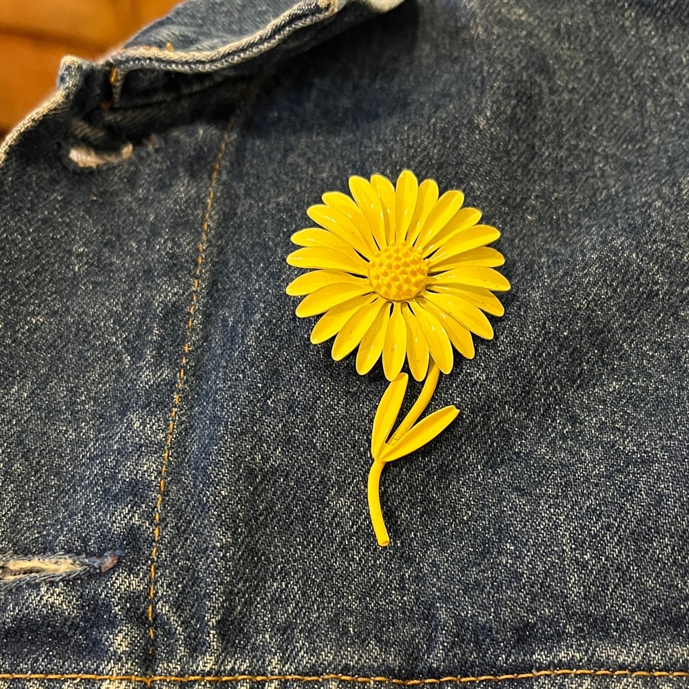 Yellow Flower Brooch